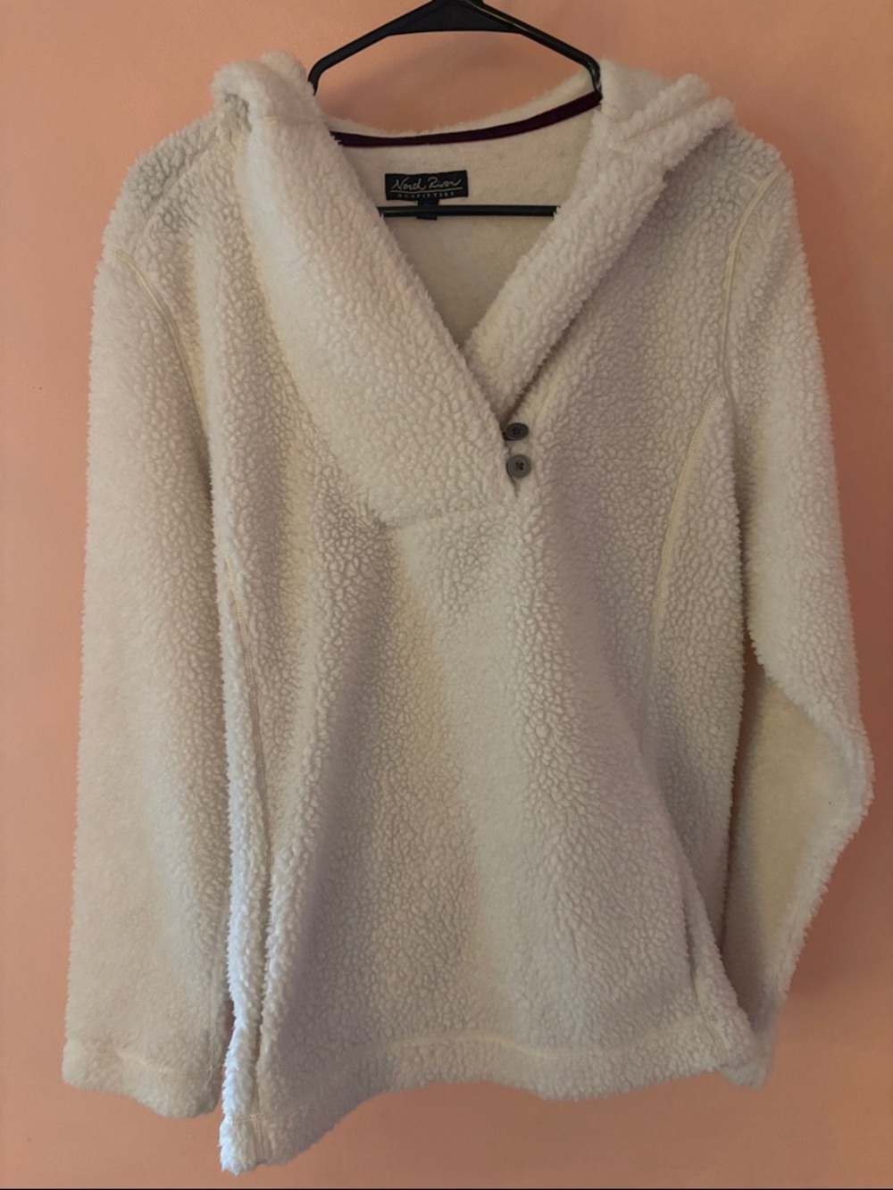 North River Cream Sherpa Pullover Hoodie